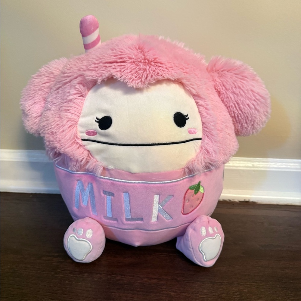 Squishmallows Pink and White Stuffed Animal Plush